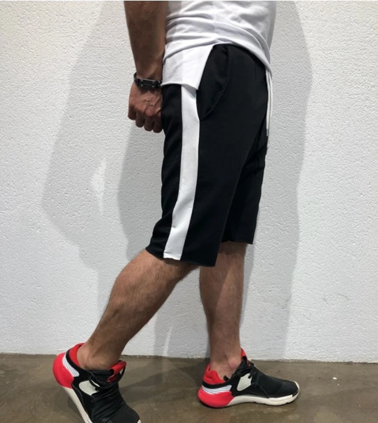 

2019 Color Splicing Cool Dry Activewear Gym Fitness Shorts Men, As picture shows or customized picture