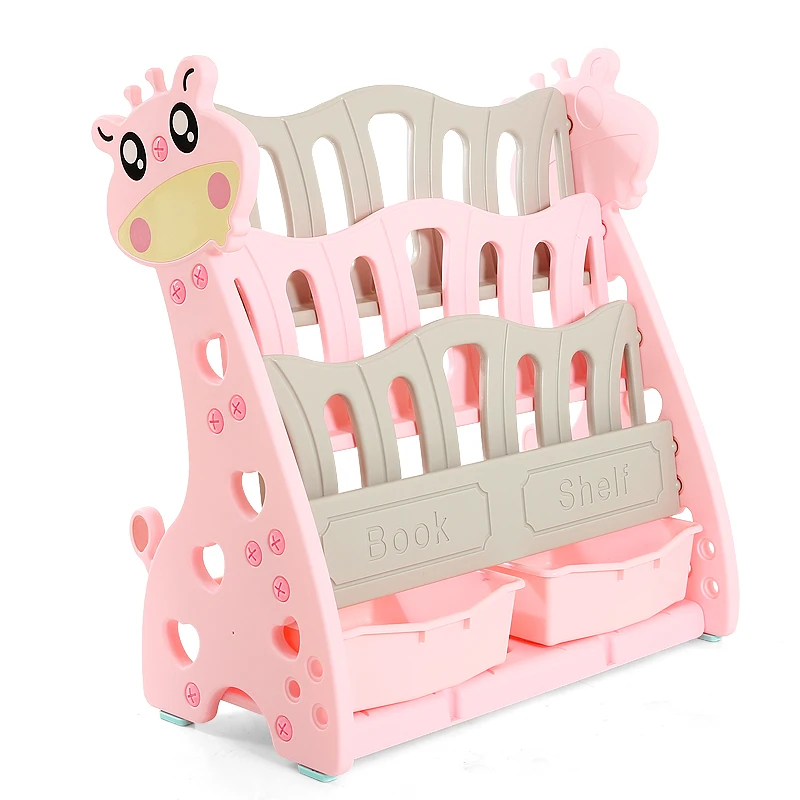 
plastic kids book toy storage shelf indoor cabinet set 