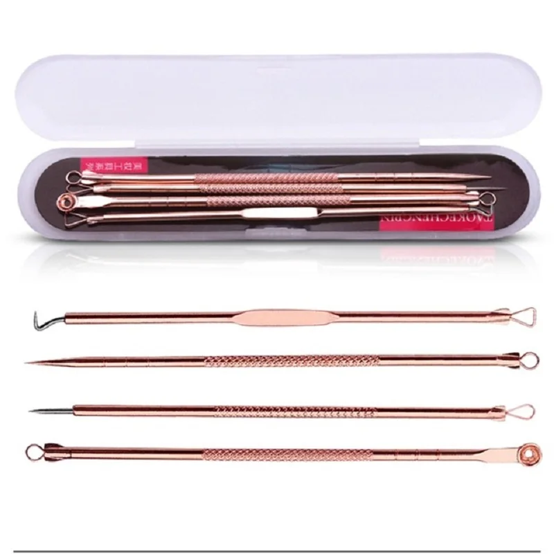 

High Quality Stainless Steel Pimple Pin and ACNE Remover, Rose gold;silver