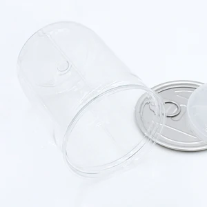 Image of Custom clear sealed PET honey plastic food storage jar with lid
