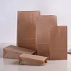 Food grade Packaging Printing Flat Bottom Resealable Kraft Paper Bag For Coffee/bread