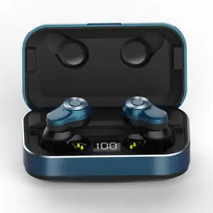 New arrival bt bluetooth 5.0 tws 3000mAh charging case earphones wireless bluetooth earbuds