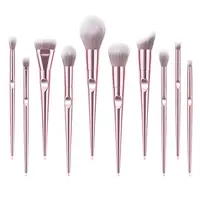 

Easy Take Travel Cosmetics Brushes 10 pcs Professional Blending Face Makeup Brush Kit for Lady