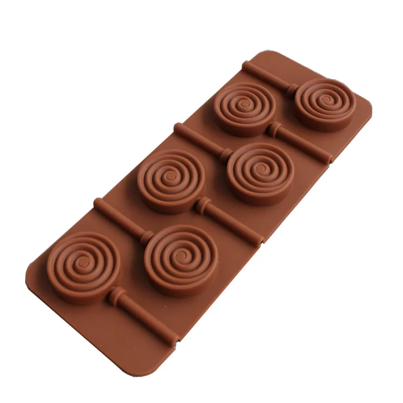 

Silicone 3D Handmade Candy Chocolate Lollipop Mold, Brown or according to your request .