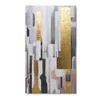 Canvas abstract 3D gold foil hand painted oil painting