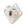 Coax Connector SO-239 Female Jack Square Shape Solder Cup Coax Connector For Radio Female UHF Panel Connector