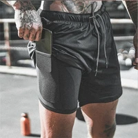 

Hot Selling Inside Pocket Five Length Breathable Sports Wear Gym Shorts Men