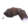 Conventional artificial hair toy sex adult fox tail anal plug