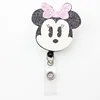decorative mini mouse Retractable magnetic ID Card Holder Key Badge holder Reels