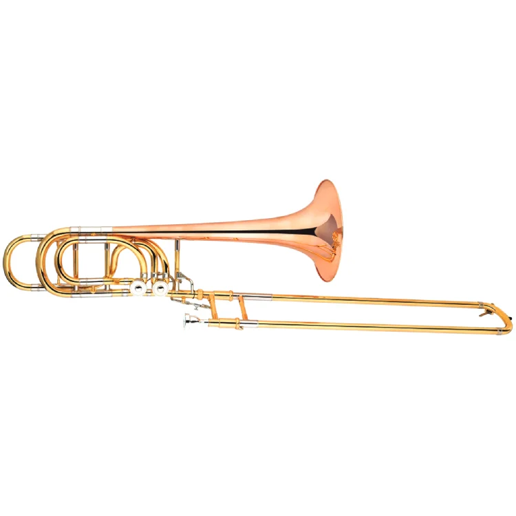 

Professional Level Gold Brass Bb F Eb G D Key Brass Bass Trombone