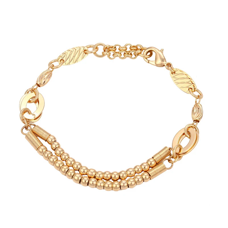 

73994 Xuping Gold Plated Row Jewelry Beaded Bracelet