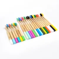 

Biodegradable Adult Kids Size Colorful Round Bamboo Toothbrush