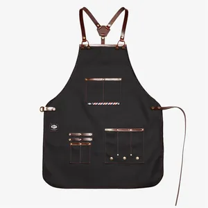 Image of Comfortable work wear for barbers and hair stylists Water Repellent Hair Resistant Barber apron
