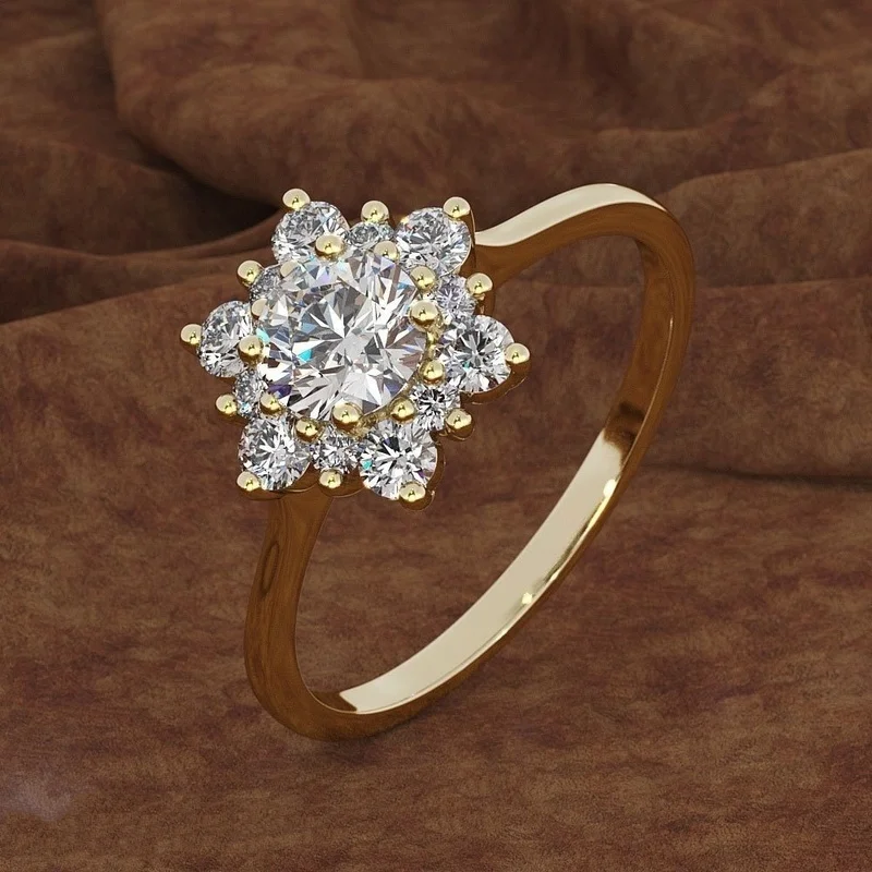 

CAOSHI Silver & Gold Plated Jewelry Cubic Diamond Silver Rings for Women Wedding Engagement Ring