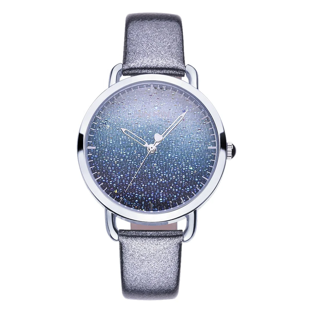 

Stylish sliver case women crystal wrist watches fashion lady crystal starry sky watches, Multi color avaliable