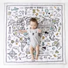 World Explorer Extra Large Organic Play Mat 120cm Square Padded Quilted