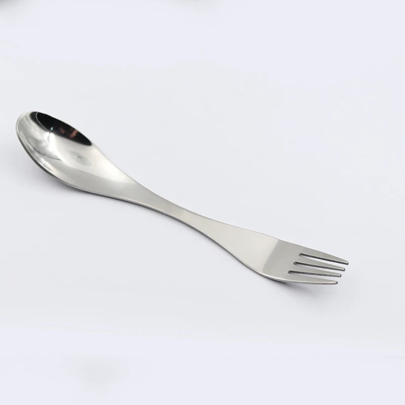 

Food Grade Mini Portable Spoon Fork, Camping Backpacking Stainless Steel Spork