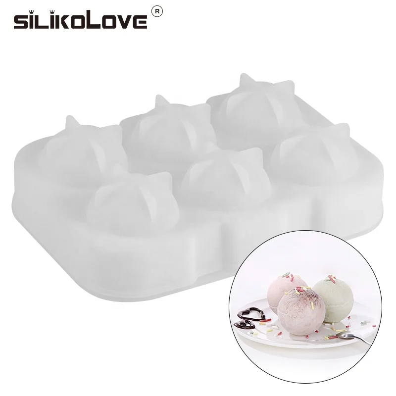 

Silicone Ice Cube Maker Silicone Mold 6 Cell Big Sphere Ice Ball Ice Cube Tray Whiskey Wine Cocktail Party Bar Accessories