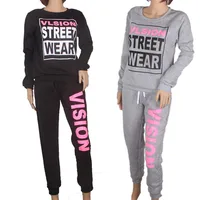 

Custom female crew neck private label sweat suits for woman