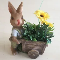 

6.7 Inch Cute Animal Bunny Home Garden Decorative Small Succulent Cactus Flower Pot/Plant Pot/Planter