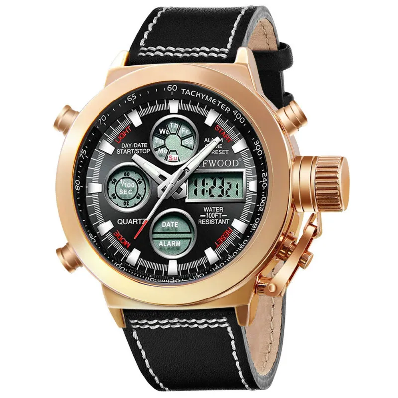 

YFWOOD business quartz watch wrist watch with stainless steel band, N/a
