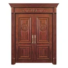 HS-AD032 front double door designs arched entry doors