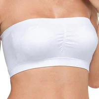 

new seamless bandeau bra top with removable pads strapless bra