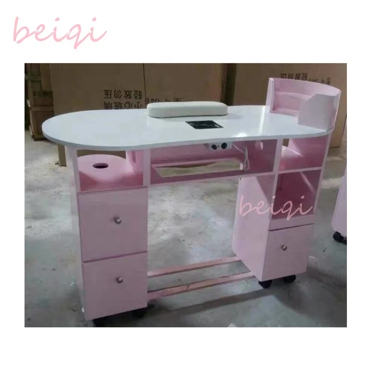 Portable Nail Salon Cheap Pink Hello Kitty Wood Manicure Table