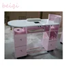 Portable nail salon cheap pink hello kitty wood manicure table with dust collector