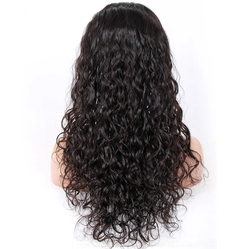 

Loose Curl Indian Remy Hair Silk Base Full Lace Wigs With Elastic Band