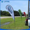 removable attractive wind resistant advertising flag with cross base with quick set up