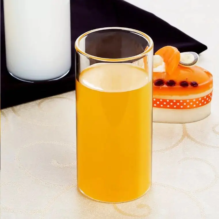 
transparent glass water glass Straight through cylindrical glass is popular in 2019 