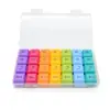 Colorful Travel Portable High Quality Plastic Pill Storage Container Weekly 28 Compartments Pil Box Organizer