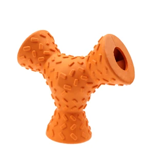 Image of OEM/ODM Pet Toys Rubber indestructible dog toys Three-sided dog food chewing toys