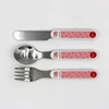 Wholesale Children Tableware ABS handle Stainless steel Plastic Knife and Fork Spoon