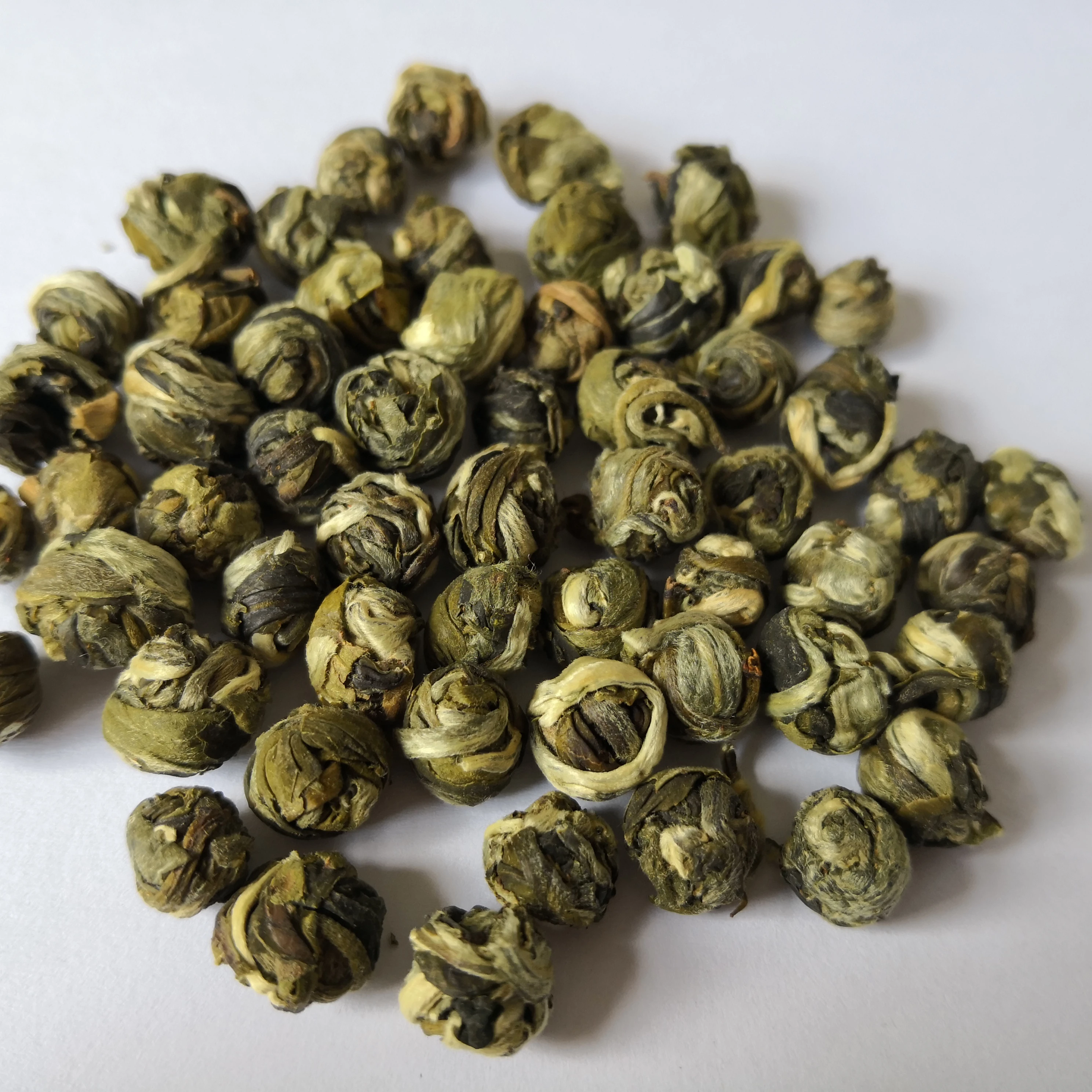 
Chinese loose leaf handmade tea dragon pearl green tea Jasmine tea 