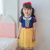 Baby Girl Princess Snow white dress Kids Summer Cotton Clothing