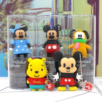 New Cute Fancy Mickey Mouse 3D cartoon series PVC USB Flash drive memory stick USB 2.0 USB 3.0
