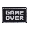 Embroidered Game Over Iron On Patch Video Gaming Gamer 80s Nostalgia Patch badge applique