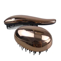 

Ningbo electroplate big size paddle rose gold paddle detangler hairbrush