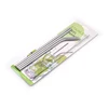 304 Stainless Steel Metal Straw Set,Two Straight The Two Curved Straws Stainless, A Straw Brush.
