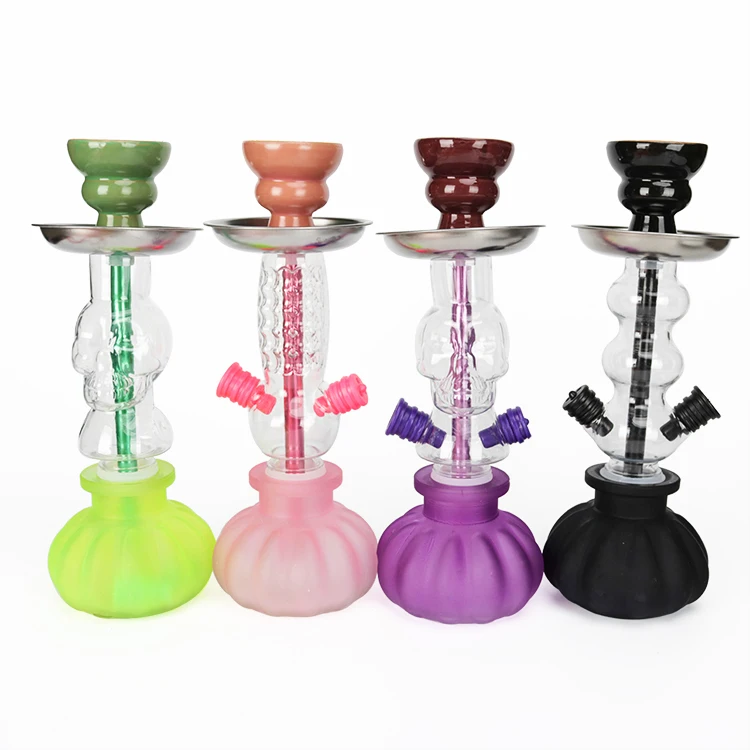 

wholesale shisha mini shisha factory shape detachable frosted glass smoking Tobacco hookah wholesale hookah shisha flavours, 6 colors