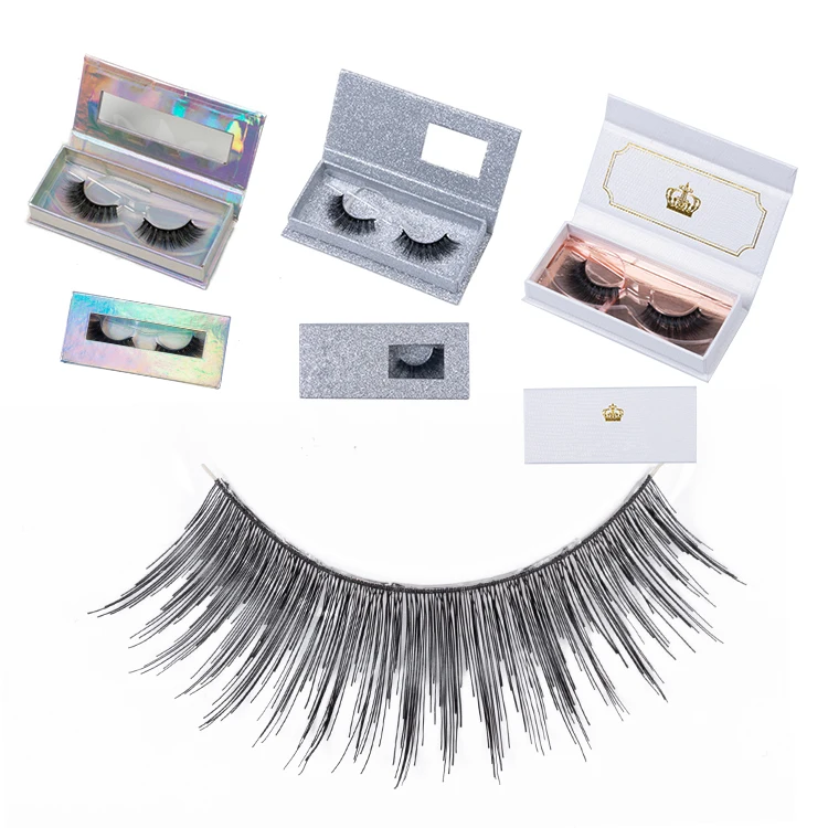 

Custom Packaging Wholesale Real Mink Fur Black Band 3D Mink Lashes, Natural black