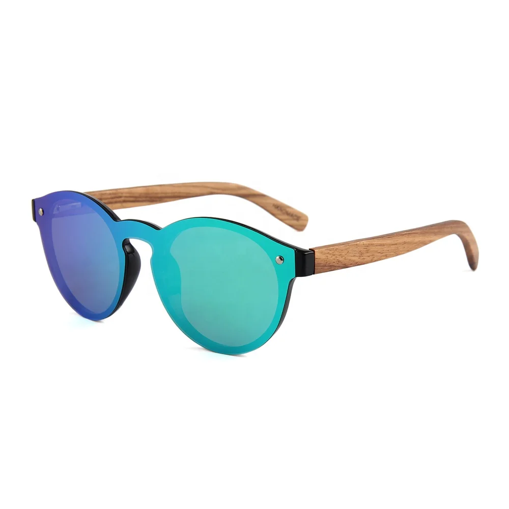 

Custom polarized pc frame wood temple sunglasses Logo, Mirror