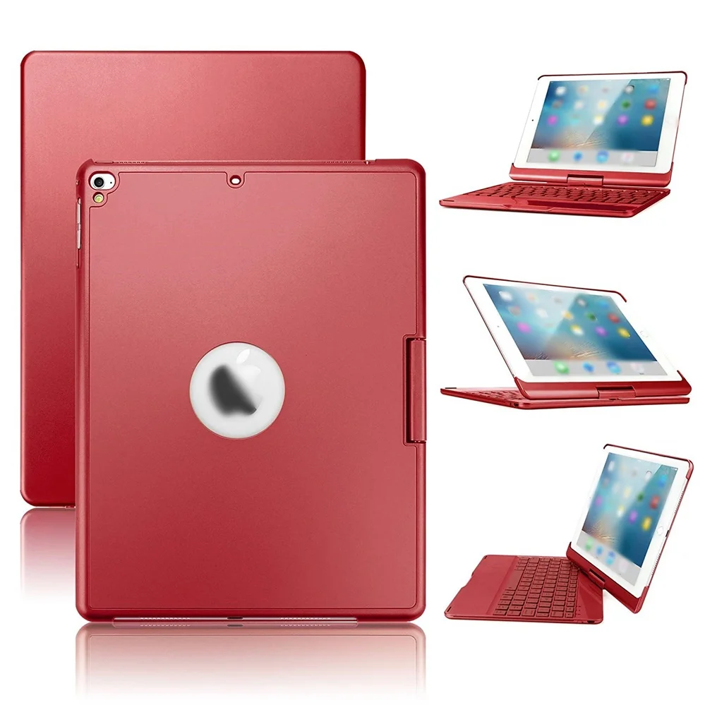 

Breathing Light Rotatable Keyboard Cover for iPad Pro 9.7 6th 5th Gen Air, Golden/black/silver/rose golden