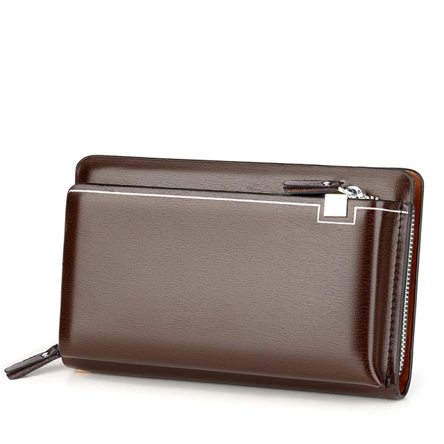 

wholesale luxury PU leather wrist men clutch bag 2019 new fashion double zipper trend wild high quality handbag business casual, 2colours