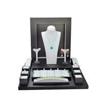 

New Design PU Leather Luxury Jewelry Display Showcase Tray Set