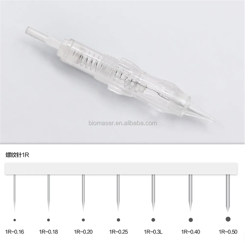 

100pcs BMX 1R 0.16/0.20/0.25/0.30/0.40/0.50 Cartridge Needles for Ombre Eyebrow with Permanent makeup Machine