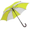 Yellow and white combination wooden shaft umbrella auto