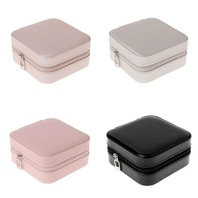 Factory direct sale personalized portable women mini jewelry leather box